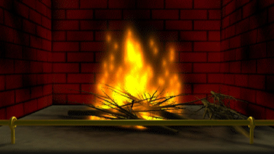 fireplace, 8-bit, fire, retro