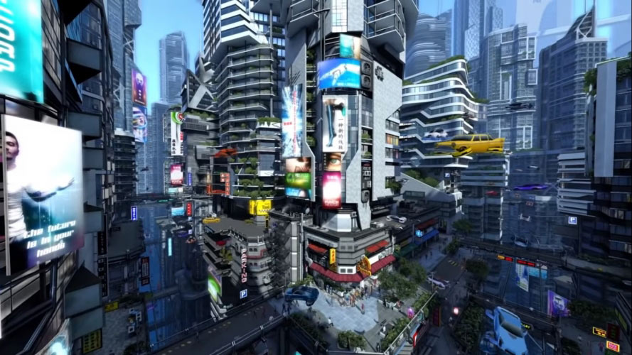 футуристический город, город, город будущего, будущее, фантастика, высокие технологии