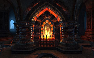 fireplace, cozy, fantasy, dwarves, underground, hall, ancient