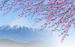 fuji mount, spring, nature, landscape, mountain, japan, flowers, blossom, bloom