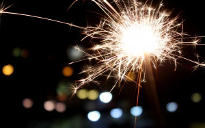 new year, sparkler