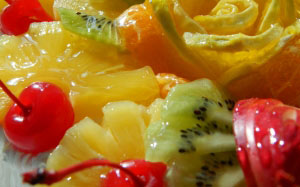 pineapple, orange, cherry, delicious, food, kiwi, mandarin orange, cake, fruit, dessert, food