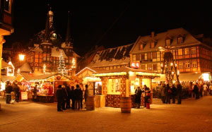 Wernigerode, Christmas, town, New Year, winter, night, evening, december