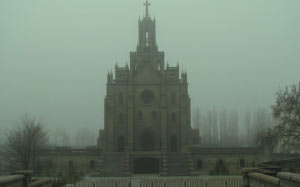 city, country, countries, Tashkent, fog, Uzbekistan, temple, church, autumn, architecture