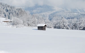 cabin, winter, snow, nature, winter, snowy, landscape, mountains