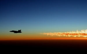 military jet, silhouette, sunset, flight, dusk, sky, navy, f-18, hornet, aircraft, airplane, plane, fighter, usa