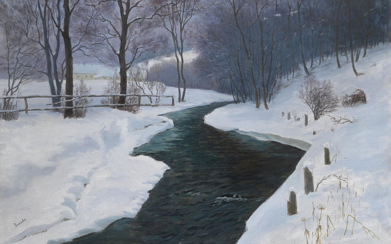 Richard Freiherr von Drasche-Wartinberg, In Deep Winter, winter, painting