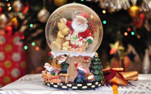 New year, Christmas, Xmas, holidays, snow globe