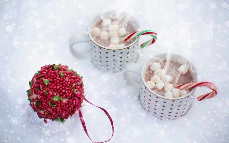 горячий шоколад, снег, горячий, напиток, зима, какао, новый год, рождество, чашки, кружки, зефир