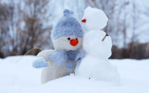 snowman, snow, winter, new year