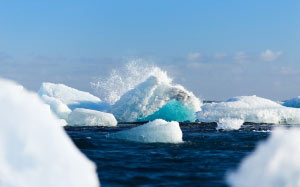 vatnajokull, iceland, nature, icebergs, ocean, sea, water, snow