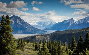 канада, горы, долина, река, природа, пейзаж