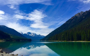 горы, река, небо, голубая вода, отражение, пейзаж, природа, долина, потрясающе
