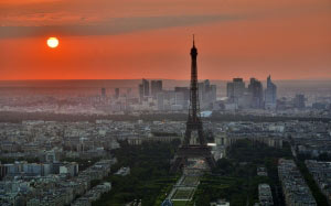 paris, france, french, eiffel tower, city, urban, europe, sun, sunset, summer, spring, architecture, sky, cityscape, landscape