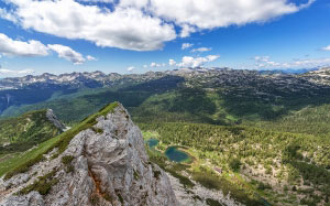 triglav national park, slovenia, mountains, rock, clouds, sky, forest, landscape, nature, wildlife