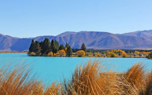 пейзаж, природа, бирюза, озеро, горы, осень, море, океан, озеро бенмор, куинстаун, новая зеландия