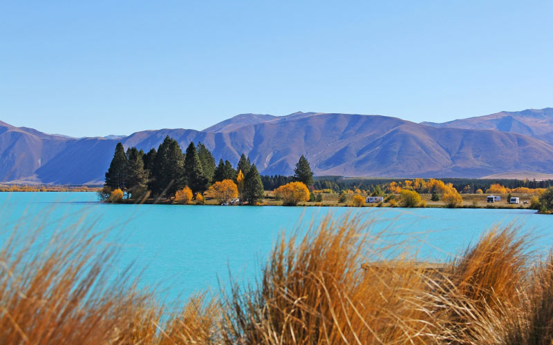 landscape, nature, turquoise, lake, mountains, autumn, sea, ocean, lake benmore, queenstown, new zealand