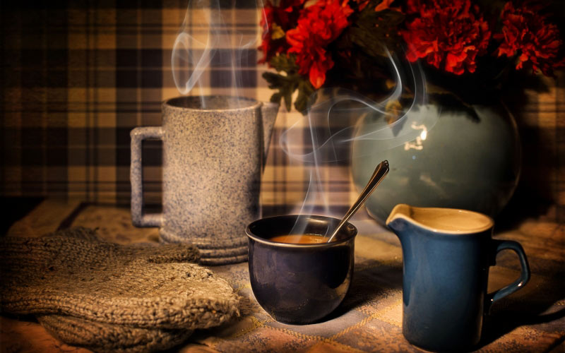 table, coffee, winter, warmth, cozy, cup, drink, hot, warm, mug, home, fume, steam