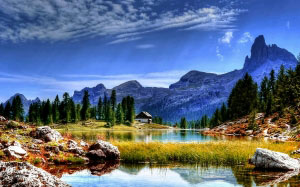 пейзаж, вода, природа, лес, скала, пустыня, гора, небо, пеший туризм, озеро, долина, камни, панорама, лето, отражение, осень, альпийский, парк