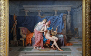 jacques-louis david, painting, oil on canvas, helen of troy, troy, homer, iliad, picture, neoclassicism