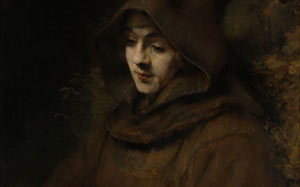 rembrandt’s son titus in a monk’s habit, titus as a monk, rembrandt, rembrandt harmenszoon van rijn, painting, portrait, oil on canvas