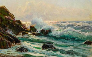 seascape, painting, constantin alexandrovitch westchiloff, marine, art, oil, canvas, sea, ocean