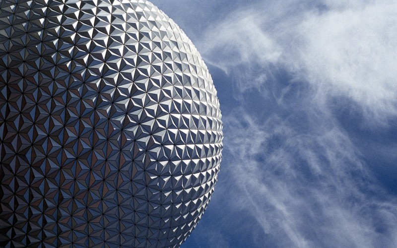 sphere, architecture, buildings, blue sky, round