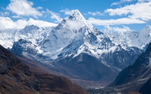 пик ама даблам, ожерелье матери, долина чола, зона эвереста кхумбу, непал, гималаи, горы, пейзаж, природа