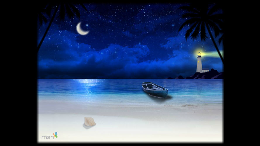 sand, beach, waves, night, sky, stars, boat, lighthouse, nature, landscape, sea, moon