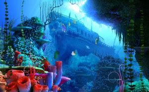 море, подводный, под водой, океан, затонувший корабль, подводный мир, вода, рыба, рыбы, коралловый риф
