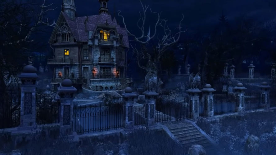 праздник, хэллоуин, дом с привидениями, готика, таинственный, замок, кладбище, старый, темный