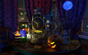 holiday, halloween, scary, decorations, festive, evening, home, house