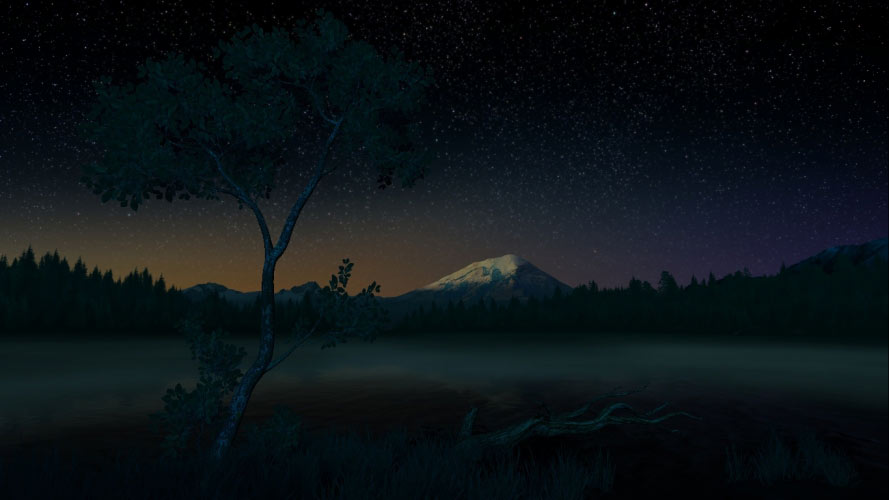 ночь, звезды, природа, горы, озеро, небо, пейзаж