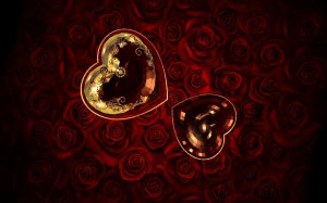 сердечки, розы, день святого валентина, праздники, романтика, любовь
