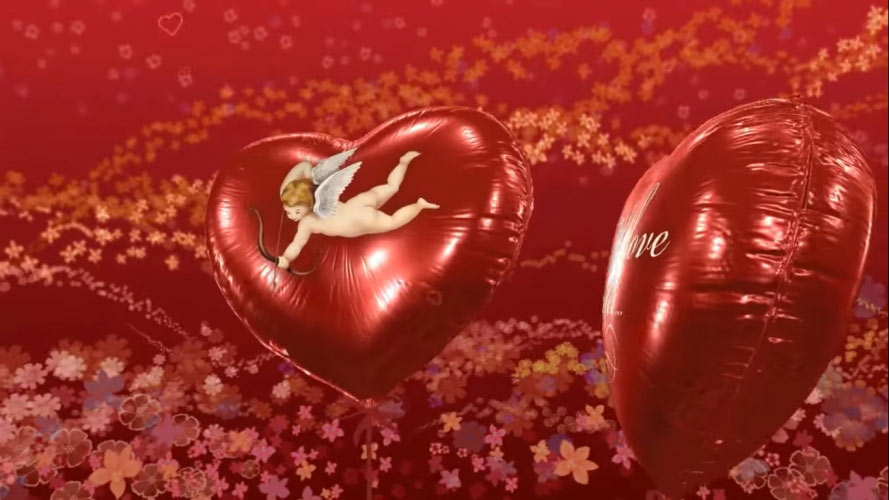 flowers, butterflies, hearts, balloons, valentine