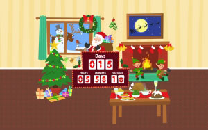 обратный отсчет до рождества, санта-клаус, рождество, новый год, дед мороз, обратный отсчет, время, часы, северный олень, снеговик, эльфы