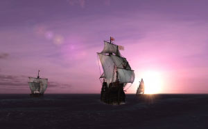 columbus, historic, voyage, ship, ocean, sea, water