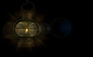 old lantern, night