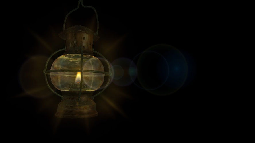 old lantern, night
