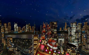 santa claus, xmas, christmas, holidays, city, new year
