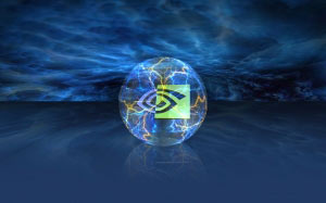 nvidia, logo, orb, electric, abstract, 3d