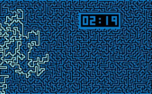 maze, clock, time