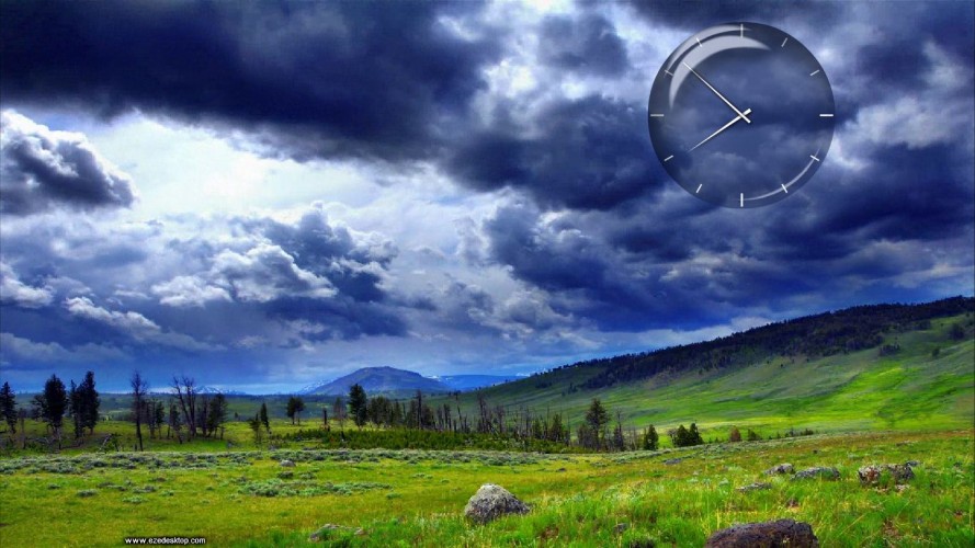 clock, analog clock, mechanical clock, nature, landscape, summer, time, field