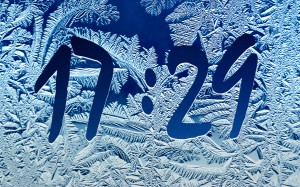 clock, time, digital clock, ice, frost, snowflakes, winte