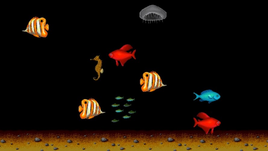 fish, 2d, after dark, classic, retro, undewater