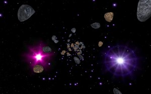 asteroids, stars, planets, space, cosmic, cosmos, flight, 3d, meteorites