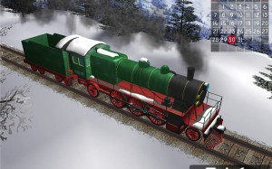 winter, landscape, nature, train, snow, vehicles, 3d, transport