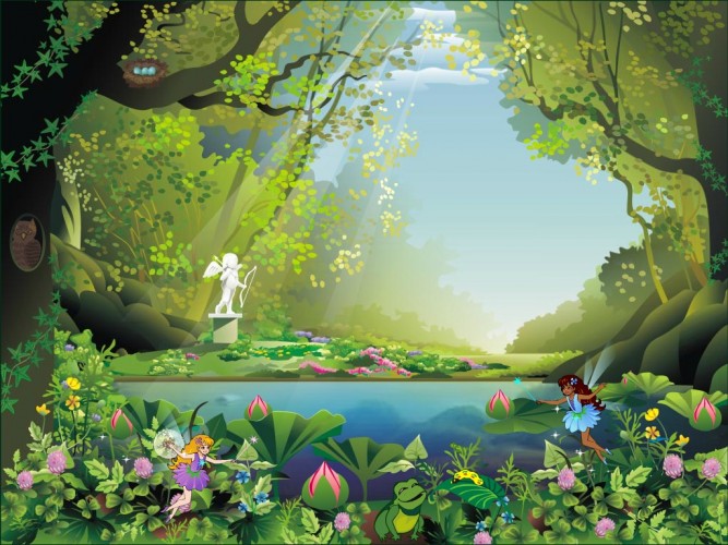 cartoon, animation, fairy forest, forest, fairy, magic, nature, fanatsy