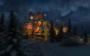 christmas, xmas, new year, castle, santa, elves, fairy