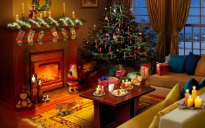 рождество, новый год, комната, дом, уют, праздники